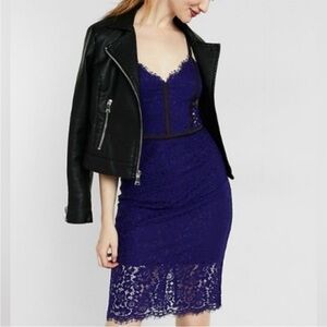 Express lace dress blue